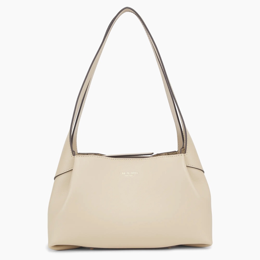 Rag & Bone Slade Leather Shoulder Bag Antique White Nwt